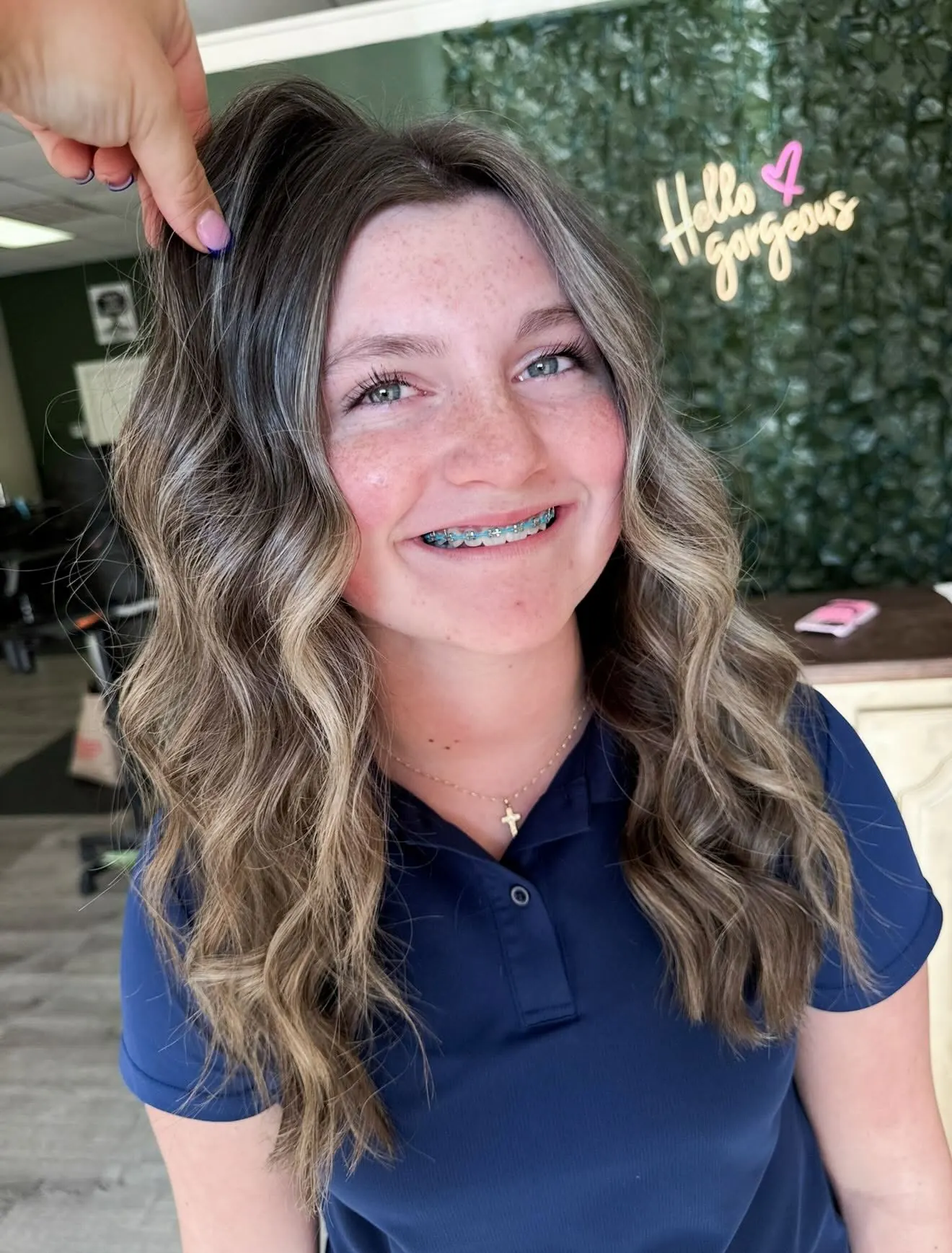 Bronde with warm waves and face-framing lightness — Cosmetology by Cami, Hammond, Louisiana