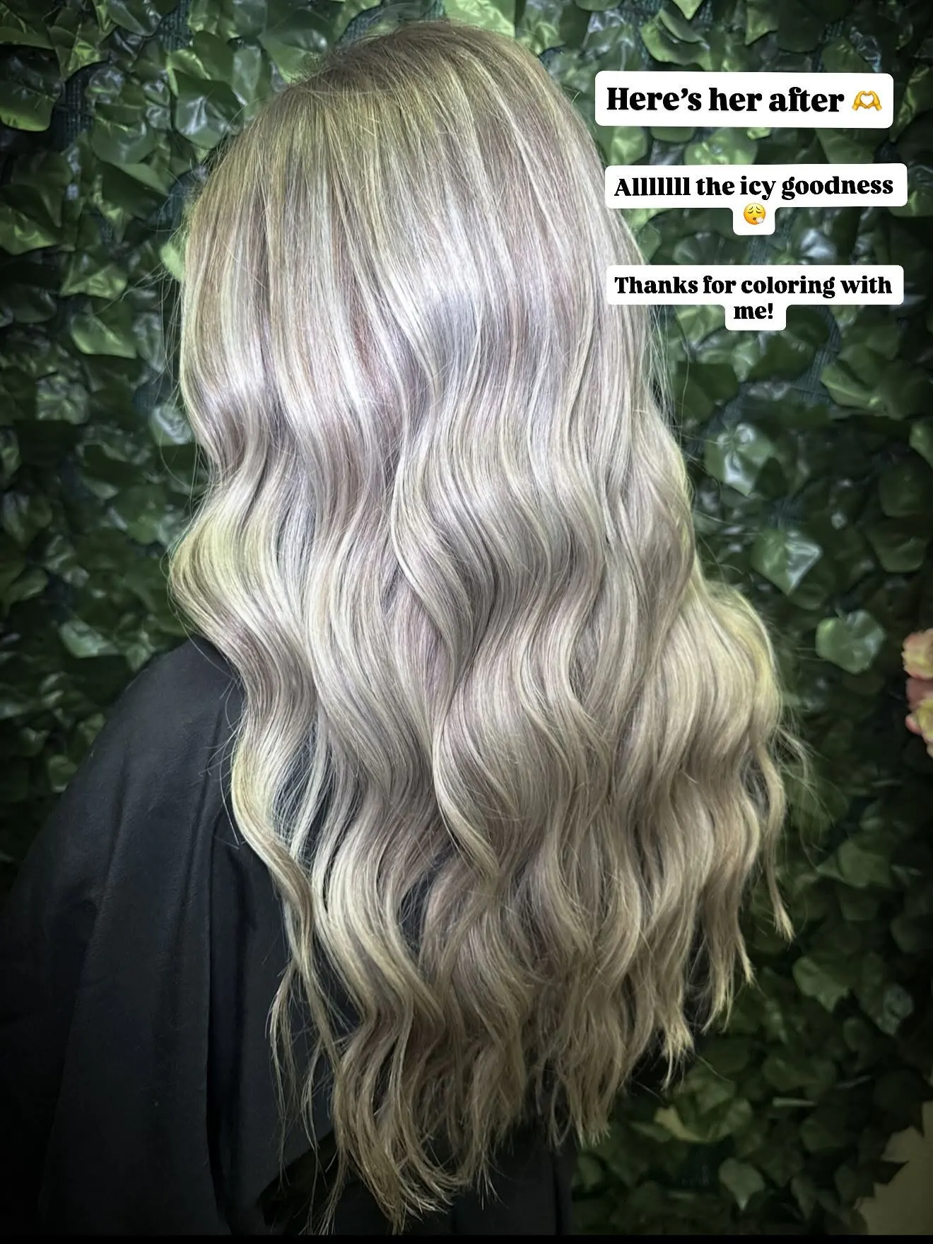 Here's her after — allllll the icy goodness. Thanks for coloring with me! — Cosmetology by Cami, Hammond, Louisiana