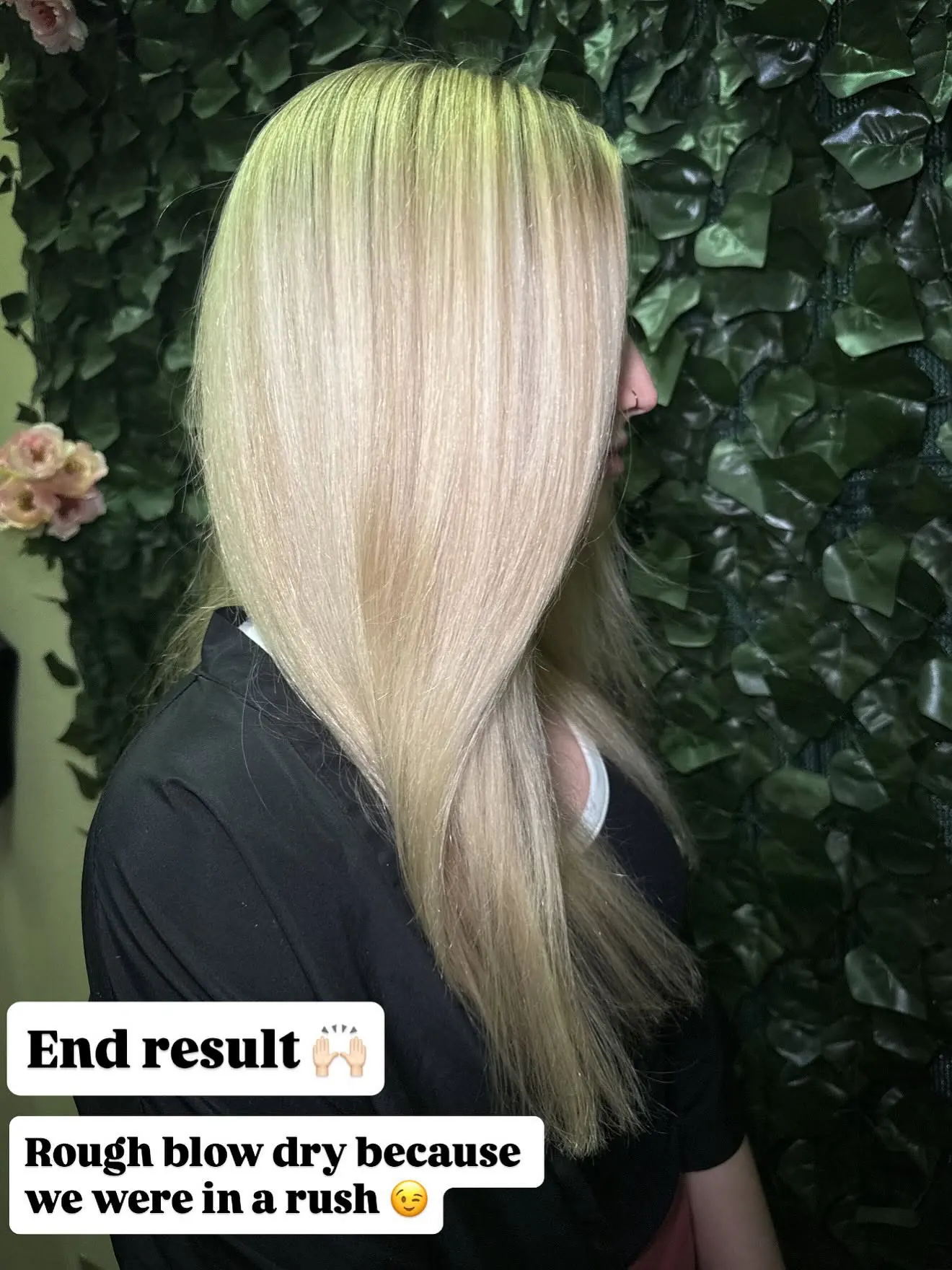 End result — rough blow dry because we were in a rush — Cosmetology by Cami, Hammond, Louisiana