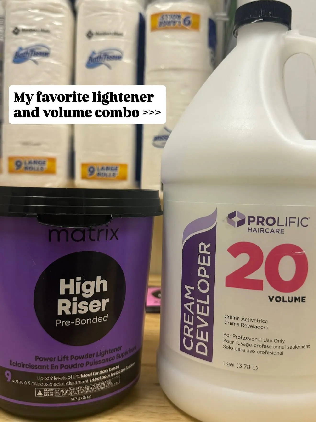 My favorite lightener and volume combo — Matrix High Riser with Prolific 20 volume cream developer — Cosmetology by Cami, Hammond, Louisiana